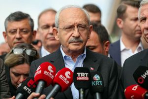 Kemal Kiliçdaroglu, chef du Parti républicain (CHP), et candidat à la présidentielle, lors d’une conférence de presse à Malatya dans l’est de la Turquie, le 10 mars.