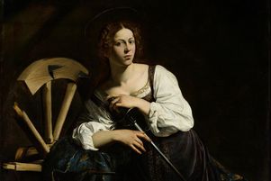 Sainte Catherine d'Alexandrie, peinte par le Caravage en 1598-99