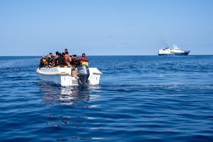 Une opération de sauvetage de migrants en Méditerranée centrale le 16 mars 2024 (Illustration).