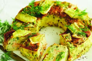 La frittata saumon-brie, proposée par Air Fryer, la friteuse qui cuit tout, tout, tout