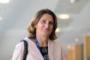 Teresa Ribera, le 18 septembre 2024 à Bruxelles. L’experte espagnole de la politique climatique va être auditionnée par le Parlement européen, ce mardi 12 novembre, en vue de prendre le poste de vice-présidente exécutive de la Commission en charge de la transition écologique.