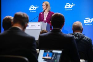 La Haute Représentante de l’Union européenne pour les affaires étrangères et la politique de sécurité, Kaja Kallas, à Varsovie, Pologne, le 8 mai 2025.