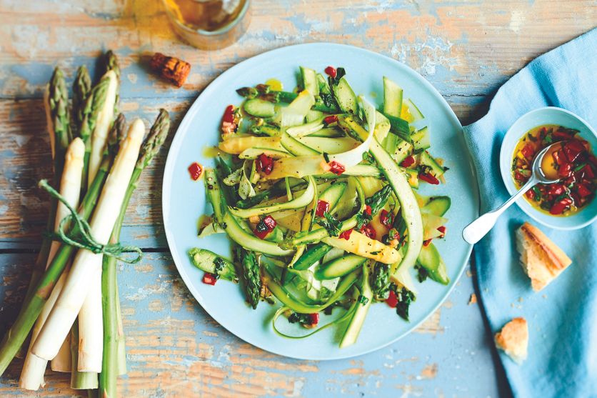 Cru et cuit d’asperges vertes et blanches de France